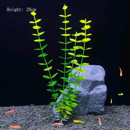 Plantes artificielles sous-marines en plastique pour Aquarium, faux arbuste aquatique, visualisation d'herbe verte, décoration de Simulation - Animaleriex