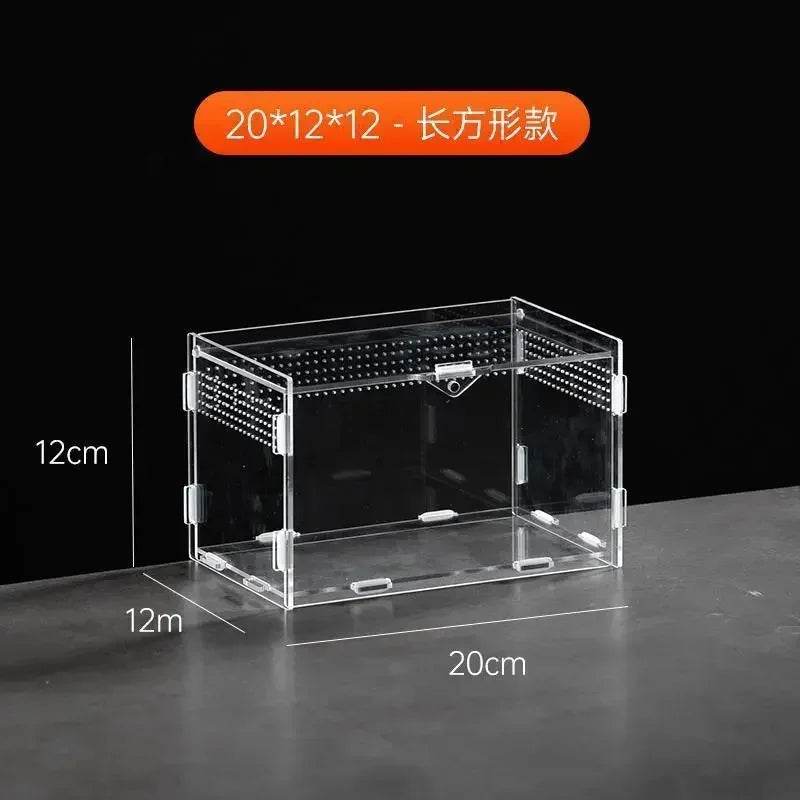 Boîte d'élevage de Terrarium pour reptiles, boîtier en acrylique, boîtier Nano arboricole pour tarentule, araignée, Scorpion, Dragon barbu - Animaleriex