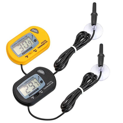 Thermomètre numérique LCD pour Aquarium, compteur de température et d'eau, détecteur de température, alarme de poisson, fournitures pour animaux de compagnie, outil aquatique - Animaleriex
