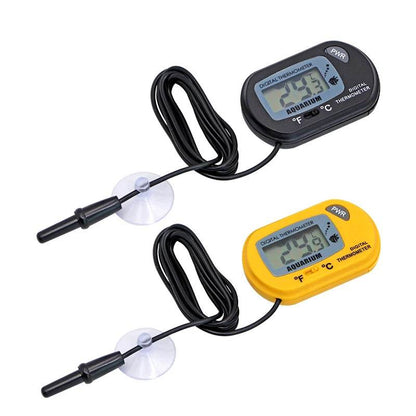 Thermomètre numérique LCD pour Aquarium, compteur de température et d'eau, détecteur de température, alarme de poisson, fournitures pour animaux de compagnie, outil aquatique - Animaleriex
