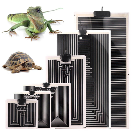 Coussin chauffant pour reptiles, prise ue, pour tortue lézard, tapis chauffant avec régulateur de température réglable pour petit aquarium, 1 pièce - Animaleriex