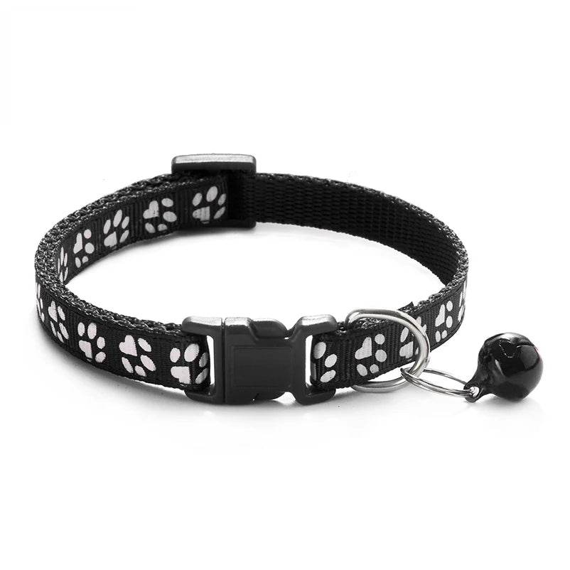 Collier pour animaux de compagnie à la mode, motif coloré, cloche mignonne, colliers réglables pour chats chaton, anneau DIY, accessoires pour animaux de compagnie - Animaleriex