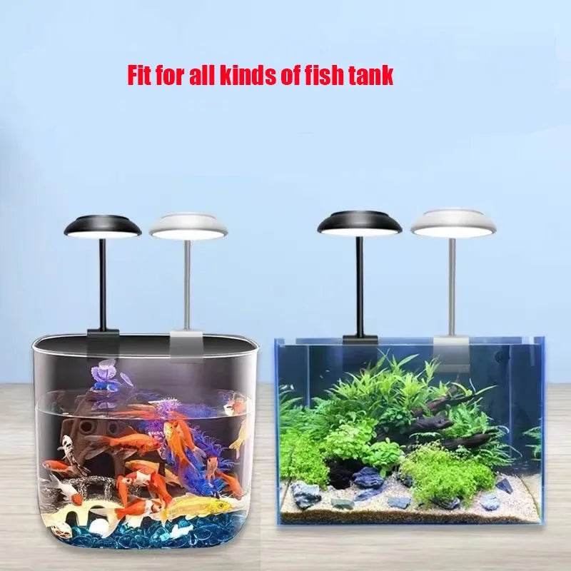 Lampe à pince pour aquarium 5W/7W, alimentation USB, décoration Led, spectre complet, étanche, lampe à algues, éclairage décoratif pour petit aquarium - Animaleriex