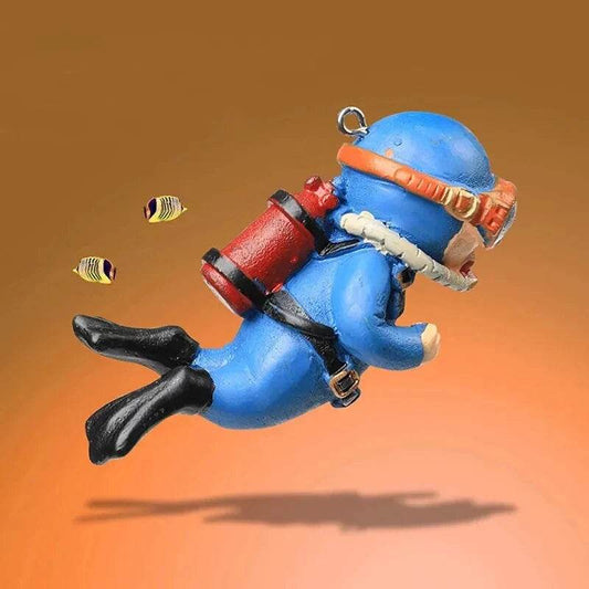 Ornement d'aquarium de plongée flottant – Décoration de plongeur sous-marin réaliste pour aquarium, ajoute du plaisir et du style à votre configuration aquatique. - Animaleriex