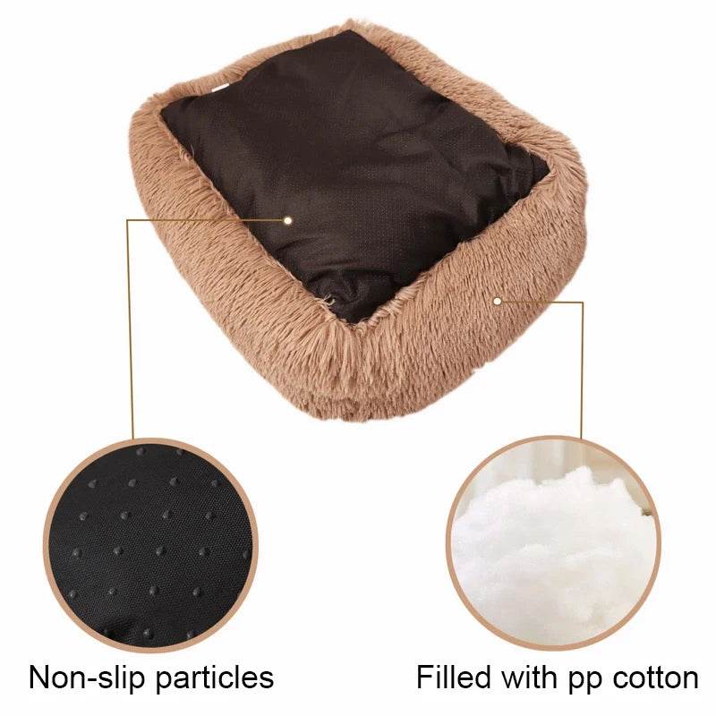 Lit rectangulaire en peluche pour chien, tapis chaud d'hiver, petit, moyen et grand animal de compagnie, lit pour chien, chenil, chiot, coussin pour chat, accessoires de canapé - Animaleriex