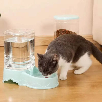 Fontaine d'eau en matériau PP 3,8 l, bol à boisson, mangeoire automatique pour animal de compagnie, grand distributeur de nourriture pour chat et chien - Animaleriex