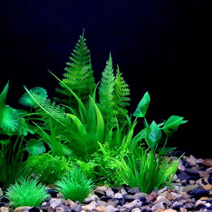 Plantes artificielles sous-marines en plastique pour Aquarium, faux arbuste aquatique, visualisation d'herbe verte, décoration de Simulation - Animaleriex