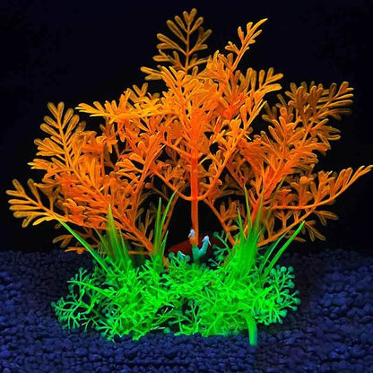 Plantes artificielles sous-marines en plastique pour Aquarium, faux arbuste aquatique, visualisation d'herbe verte, décoration de Simulation - Animaleriex
