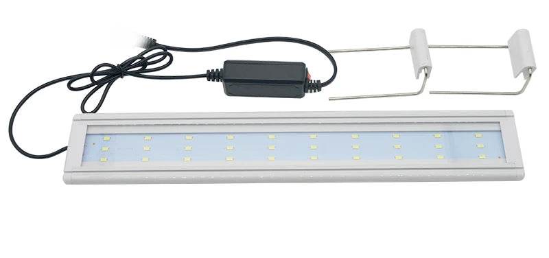 Lumière LED pour Aquarium Super mince Aquarium plante aquatique grandir éclairage étanche lumineux pince lampe bleu LED 18-72 cm pour plantes 220 v - Animaleriex
