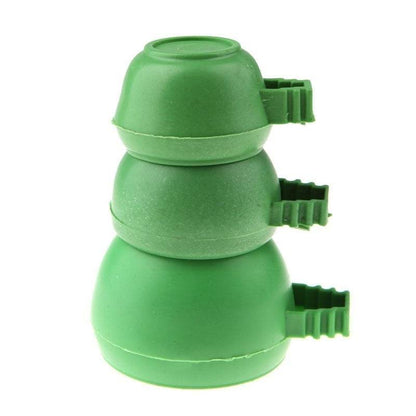 Mini bol d'eau et de nourriture en plastique vert pour perroquets, 3 pièces/ensemble, mangeoire en plastique pour oiseaux, Pigeons, Cage, tasse de sable, outil d'alimentation, accessoire - Animaleriex