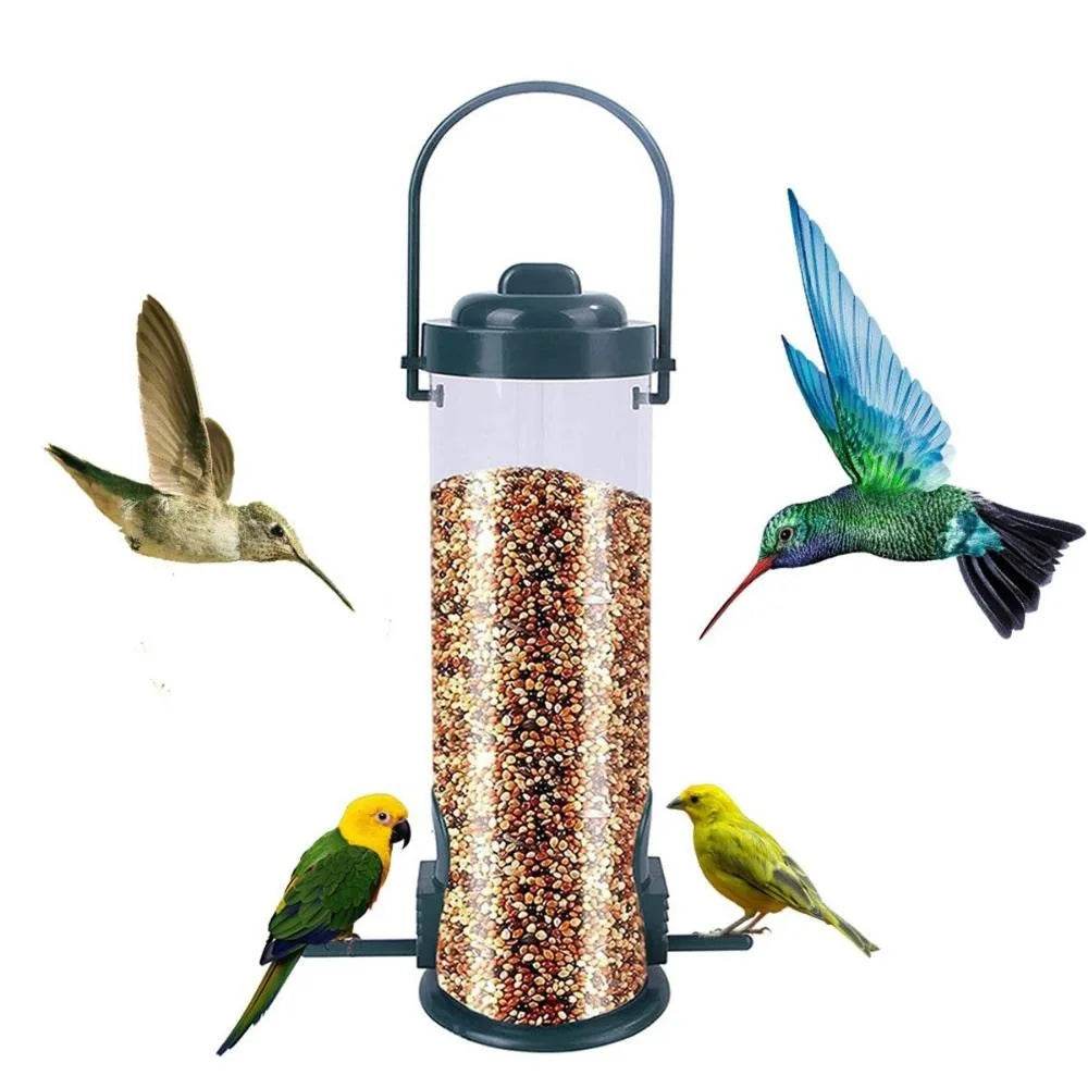Mangeoire pour oiseaux à trous multiples outil d'alimentation automatique des pieds mangeoire pour oiseaux pour animaux de compagnie distributeur de nourriture pour animaux de compagnie suspendu en plein air pour animaux volants - Animaleriex