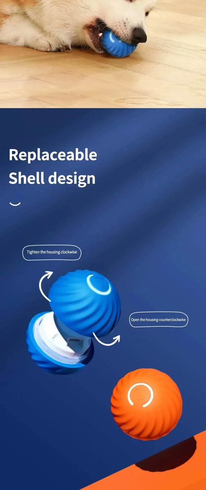 Balle électronique Interactive pour animaux de compagnie, jouet interactif pour chien, intelligent, mobile, saut par gravité, produits pour animaux de compagnie, Rechargeable - Animaleriex
