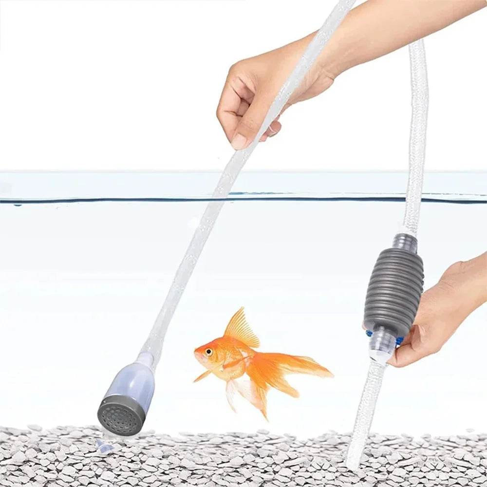 Siphon à changement d'eau pour Aquarium gris de qualité supérieure, tuyau mètre Flexible | Nettoyeur de gravier facile à utiliser - Animaleriex