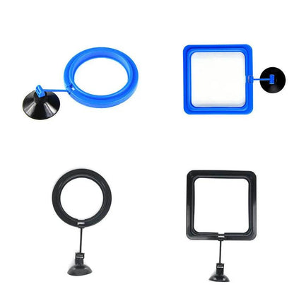 Anneau d'alimentation pour poissons d'aquarium, équipé de ventouses, Portable, circulaire et carré, mangeoire pour animaux aquatiques, outils d'alimentation pour Aquarium - Animaleriex