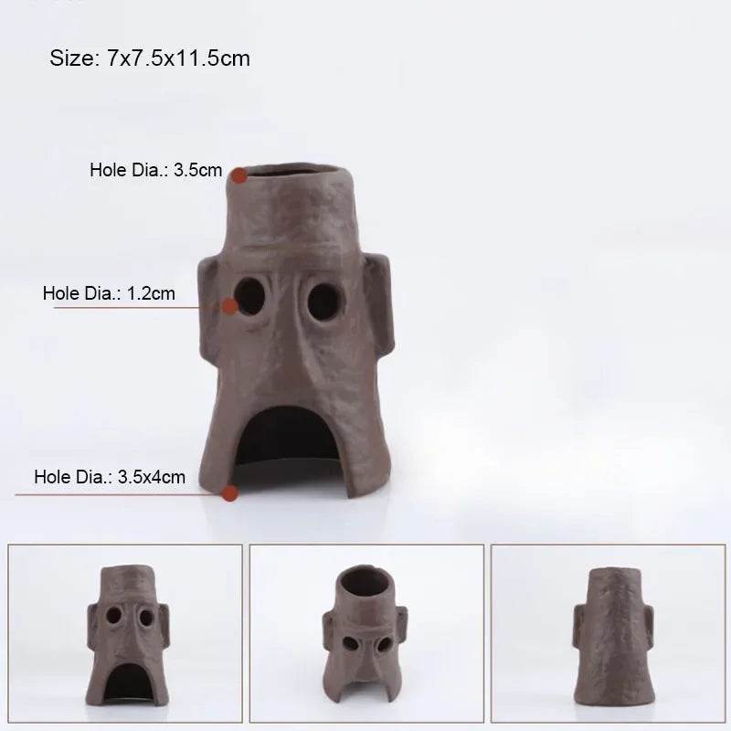 Décoration d'aquarium en céramique, abri pour poissons et crevettes, poterie, maison de Scorpion, Simulation de pierre, décor d'aquarium idéal - Animaleriex