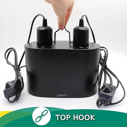 Lampe pour reptiles avec réglage de la température, éclairage thermique, lumière UVB avec interrupteurs indépendants pour serpent et tortue - Animaleriex