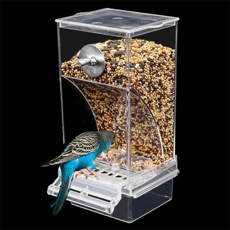 Mangeoires automatiques pour oiseaux, sans gâchis, pour perroquets, conteneur de nourriture en acrylique, accessoires de Cage pour petites et moyennes perruches - Animaleriex