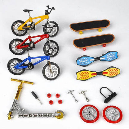 Mini trottinette à deux roues, 1 ensemble, jouets éducatifs pour enfants, trottinette à doigts, vélo, Skateboard, cadeau d'anniversaire pour garçons - Animaleriex