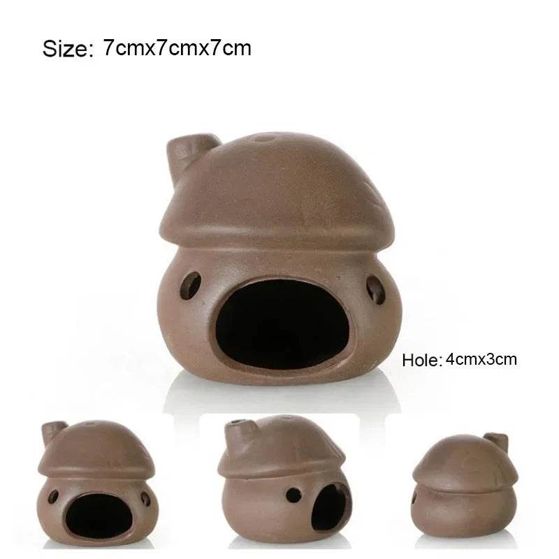 Décoration d'aquarium en céramique, abri pour poissons et crevettes, poterie, maison de Scorpion, Simulation de pierre, décor d'aquarium idéal - Animaleriex