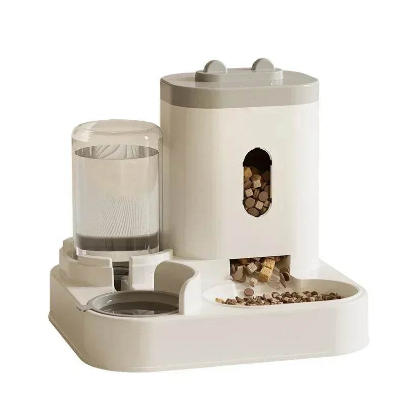 Mangeoire automatique chat chien bol de nourriture avec fontaine d'eau animal de compagnie grande capacité support surélevé bol pour chat abreuvoir accessoires - Animaleriex