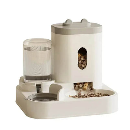 Mangeoire automatique chat chien bol de nourriture avec fontaine d'eau animal de compagnie grande capacité support surélevé bol pour chat abreuvoir accessoires - Animaleriex
