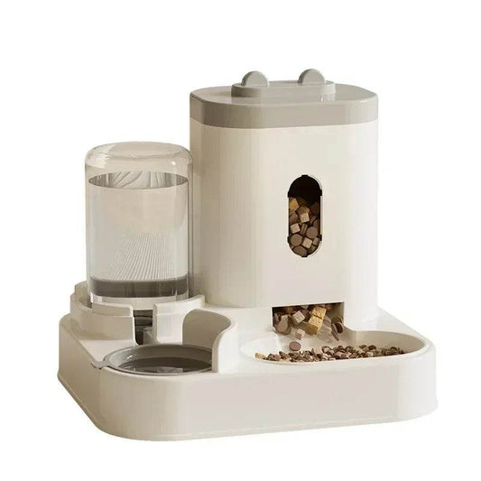 Mangeoire automatique chat chien bol de nourriture avec fontaine d'eau animal de compagnie grande capacité support surélevé bol pour chat abreuvoir accessoires - Animaleriex