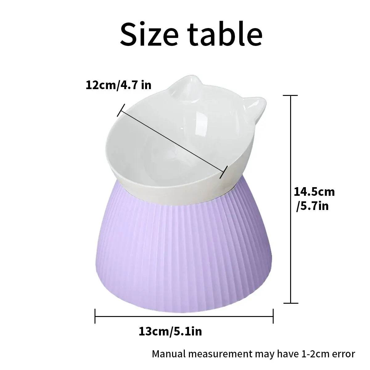 Bols surélevés pour chat avec support surélevé, 15 supports de protection du cou inclinés, bol distributeur d'eau et de nourriture pour animaux de compagnie, pour chats ou petits chiens, 1 pièce - Animaleriex