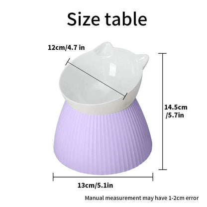 Bols surélevés pour chat avec support surélevé, 15 supports de protection du cou inclinés, bol distributeur d'eau et de nourriture pour animaux de compagnie, pour chats ou petits chiens, 1 pièce - Animaleriex