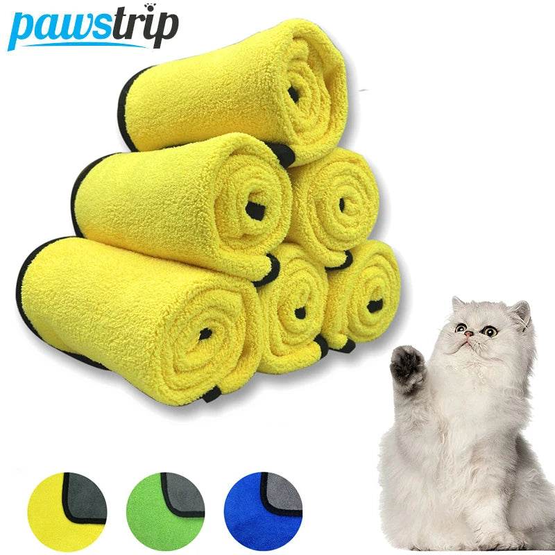 Serviette de bain absorbante pour animaux de compagnie, à séchage rapide, pour chiens et chats, en Fiber douce et non pelucheuse, couverture pour animaux de compagnie, fournitures pour animaux de compagnie - Animaleriex
