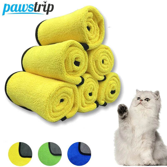 Serviette de bain absorbante pour animaux de compagnie, à séchage rapide, pour chiens et chats, en Fiber douce et non pelucheuse, couverture pour animaux de compagnie, fournitures pour animaux de compagnie - Animaleriex