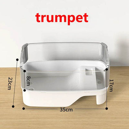 Réservoir de tortues en plastique transparent, avec zones pour la reproduction, l'alimentation, la natation, l'enclos intérieur, Cage pour tortues d'eau, habitat pour reptiles - Animaleriex