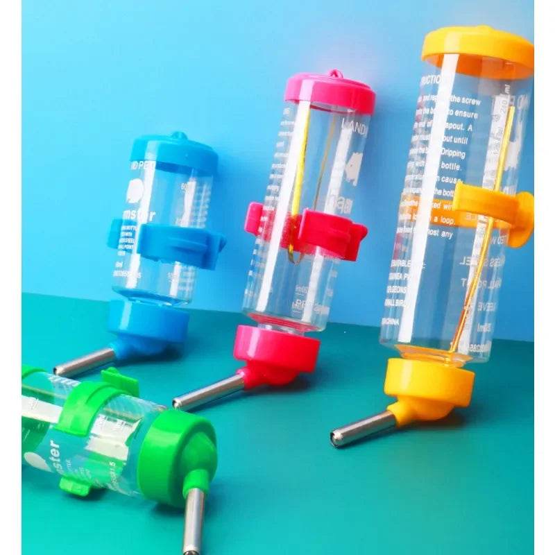 Abreuvoir suspendu pour Hamster, distributeur de bouteilles d'eau, mangeoire pour chien, cochon d'inde, écureuil, lapin, tête de boisson 80/125/250ml - Animaleriex