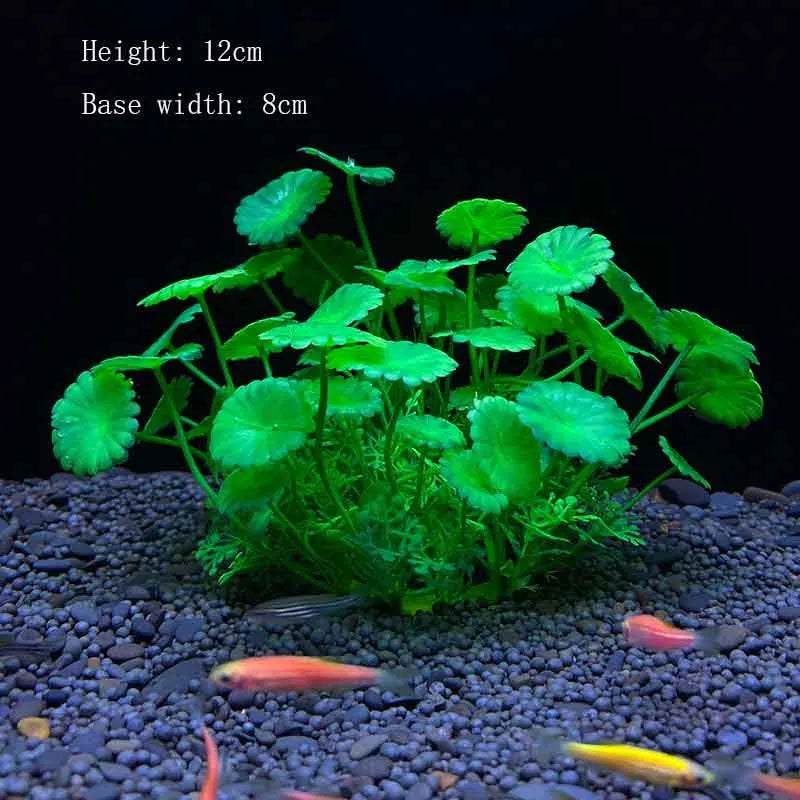 Plantes artificielles sous-marines en plastique pour Aquarium, faux arbuste aquatique, visualisation d'herbe verte, décoration de Simulation - Animaleriex