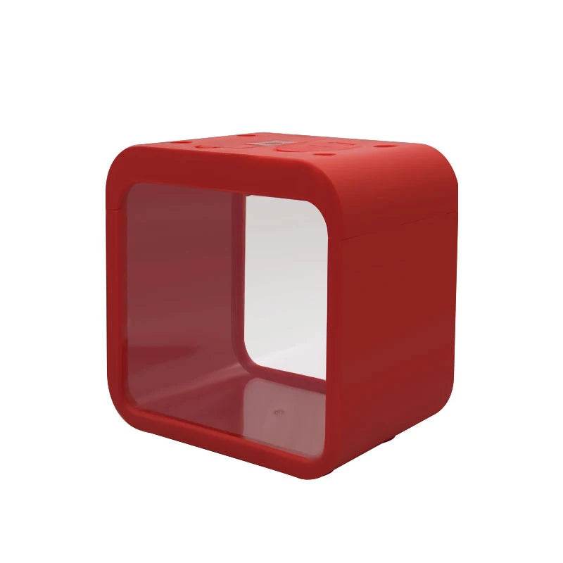 Transparent petit Aquarium créatif lumière LED Aquarium poissons blocs de construction isolé boîte réservoir pour reproduire l'alimentation Betta poisson rouge - Animaleriex