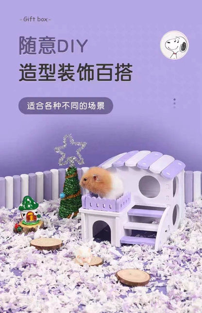 Jouet coulissant pour Hamster assemblé, cochon d'inde, ours doré, nid de maison de Hamster respirant et amusant, Chinchillas, jouet d'exercice pour Hamster, accessoire - Animaleriex