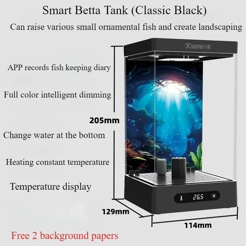 Smart betta dédié aquarium bureau mini petit écologique auto-circulation bureau aquarium aquarium aquarium - Animaleriex