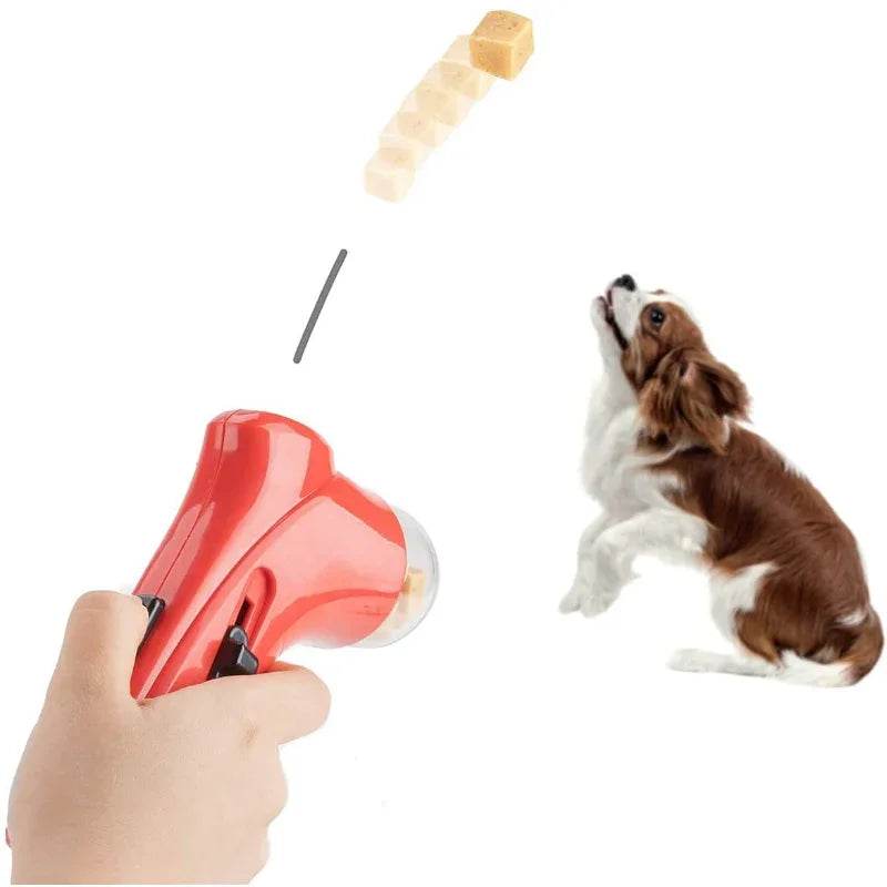Distributeur de friandises interactif Portable, équipement d'entraînement de nourriture pour chiens, pistolet lanceur, distributeur de collations pour animaux de compagnie, accessoires, fournitures d'outils, produit - Animaleriex