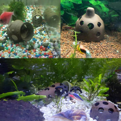 Décoration d'aquarium en céramique, abri pour poissons et crevettes, poterie, maison de Scorpion, Simulation de pierre, décor d'aquarium idéal - Animaleriex