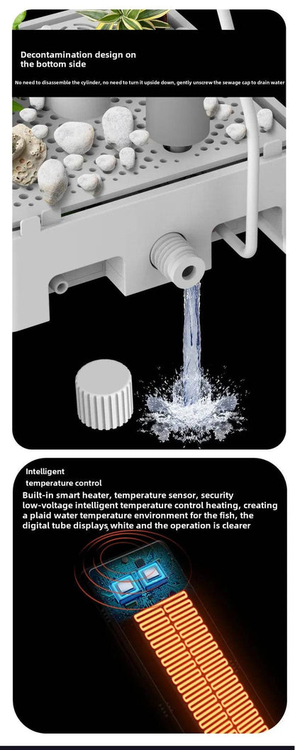 Smart betta dédié aquarium bureau mini petit écologique auto-circulation bureau aquarium aquarium aquarium - Animaleriex
