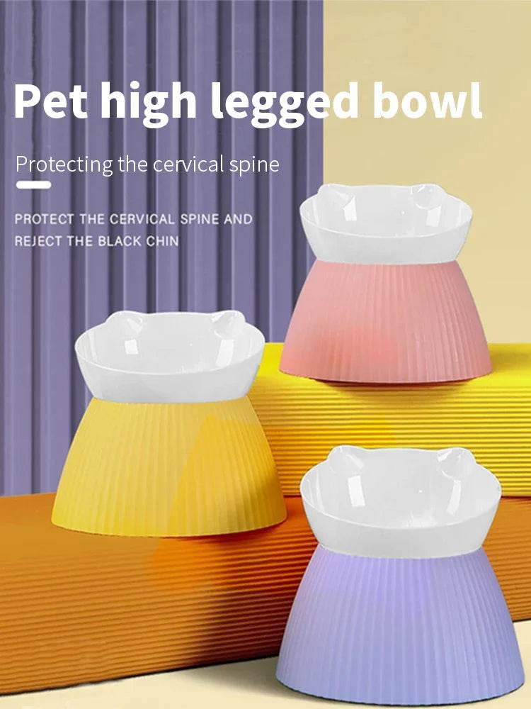 Bols surélevés pour chat avec support surélevé, 15 supports de protection du cou inclinés, bol distributeur d'eau et de nourriture pour animaux de compagnie, pour chats ou petits chiens, 1 pièce - Animaleriex