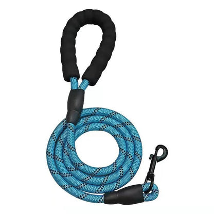 Laisse réfléchissante pour chien 1,5 m Laisse en nylon pour chien Poignée rembourrée confortable Marche en plein air Petit Moyen Grand Accessoires pour chiens Fournitures - Animaleriex