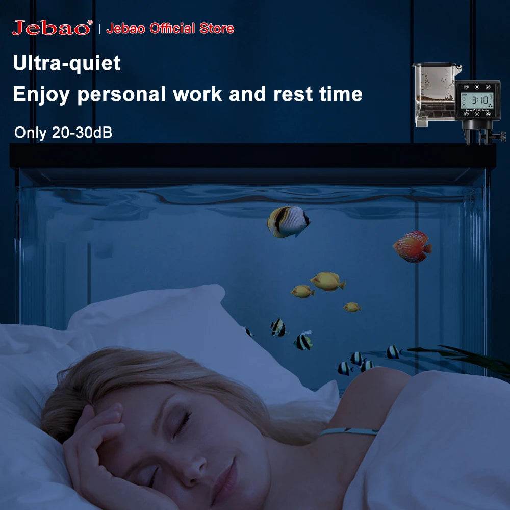 Jebao Jecod nouveau chargeur de réservoir de poissons d'aquarium mangeoire automatique intelligente synchronisation numérique Wifi télécommande sans fil alimentation des poissons - Animaleriex