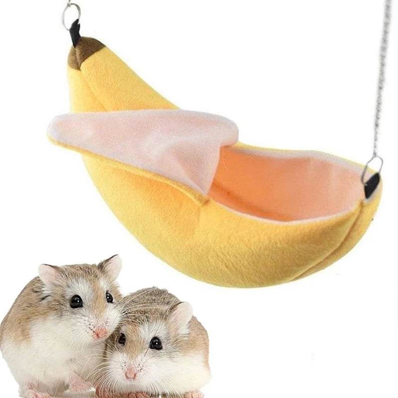 Banane Hamster lit maison hamac petit Animal chaud lit maison Cage nid Hamster accessoire pour Sugar Glider Hamster petit oiseau Animal de compagnie - Animaleriex