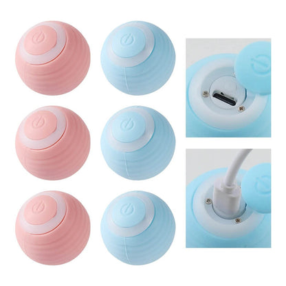 Jouet pour chats à mouvement automatique, balle Interactive, boule électrique roulante Rechargeable, accessoires pour animaux de compagnie, fournitures pour la maison - Animaleriex