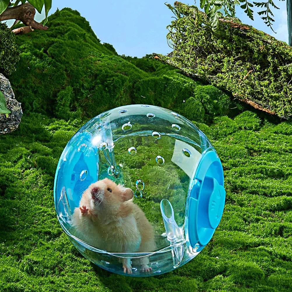 Balle d'exercice pour Hamster 14cm/18/cm, boule de course transparente avec corde de Traction pour petits animaux, fournitures pour animaux de compagnie - Animaleriex
