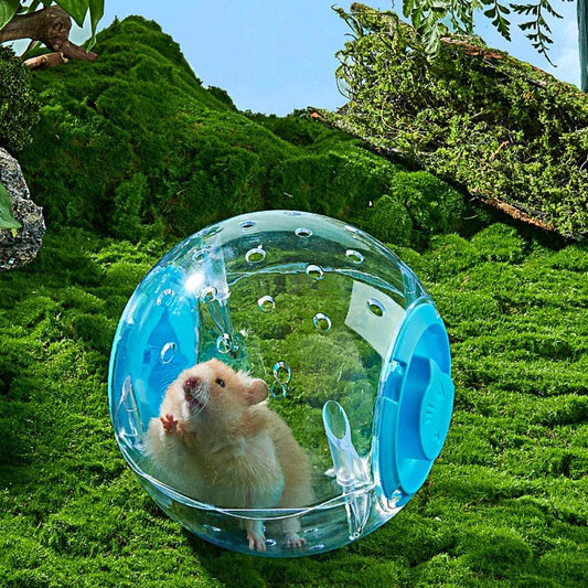Balle d'exercice pour Hamster 14cm/18/cm, boule de course transparente avec corde de Traction pour petits animaux, fournitures pour animaux de compagnie - Animaleriex