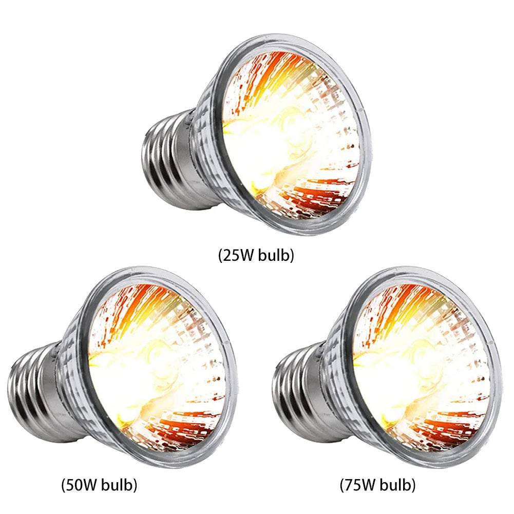 1-10 pièces 25/50/75W UVA + UVB lampe Reptile ampoule tortue se prélasser UV ampoules lumière chauffante spectre complet lampe solaire pour amphibiens - Animaleriex