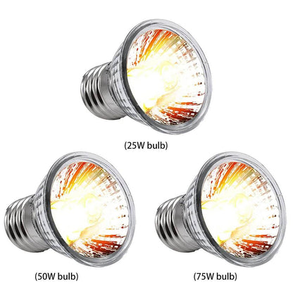 1-10 pièces 25/50/75W UVA + UVB lampe Reptile ampoule tortue se prélasser UV ampoules lumière chauffante spectre complet lampe solaire pour amphibiens - Animaleriex