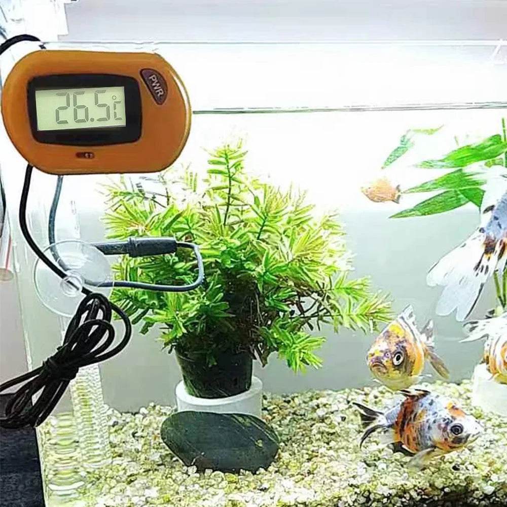 -50-70 ℃/-58-158 °F Mini affichage numérique électronique thermomètre pour aquarium boîte pour animaux de compagnie aquatique Reptile tortue thermomètre avec sonde - Animaleriex