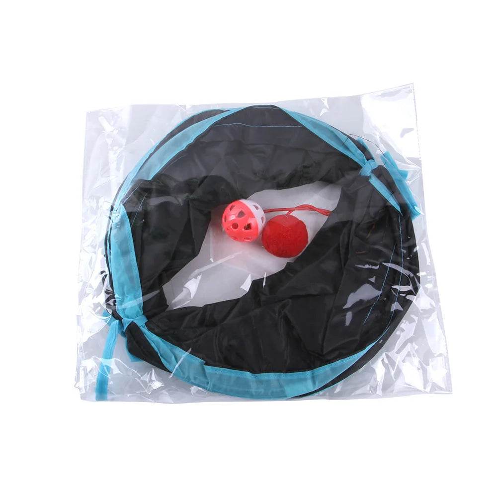 Tunnel pour chat, fournitures pour animaux de compagnie, Tunnel de jeu S T Pass pliable, jouet pour chat, baril de forage respirant pour papier fort d'intérieur - Animaleriex